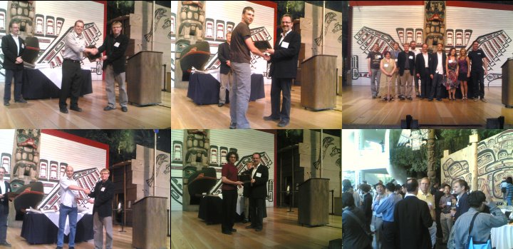 CRV2010 banquet.  Left four images are award receipients.